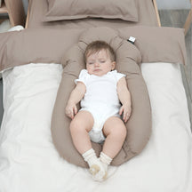 2 in 1 Kuschelkissen & Kopfstützkissen für Babys – Moresleep Serie - cappucino