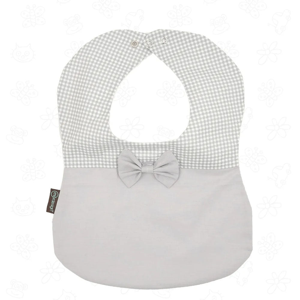 Mordesign Lätzchen Gingham Series - grau