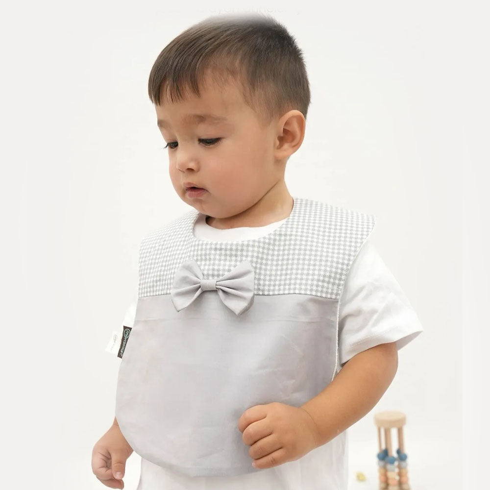 Mordesign Lätzchen Gingham Series - grau
