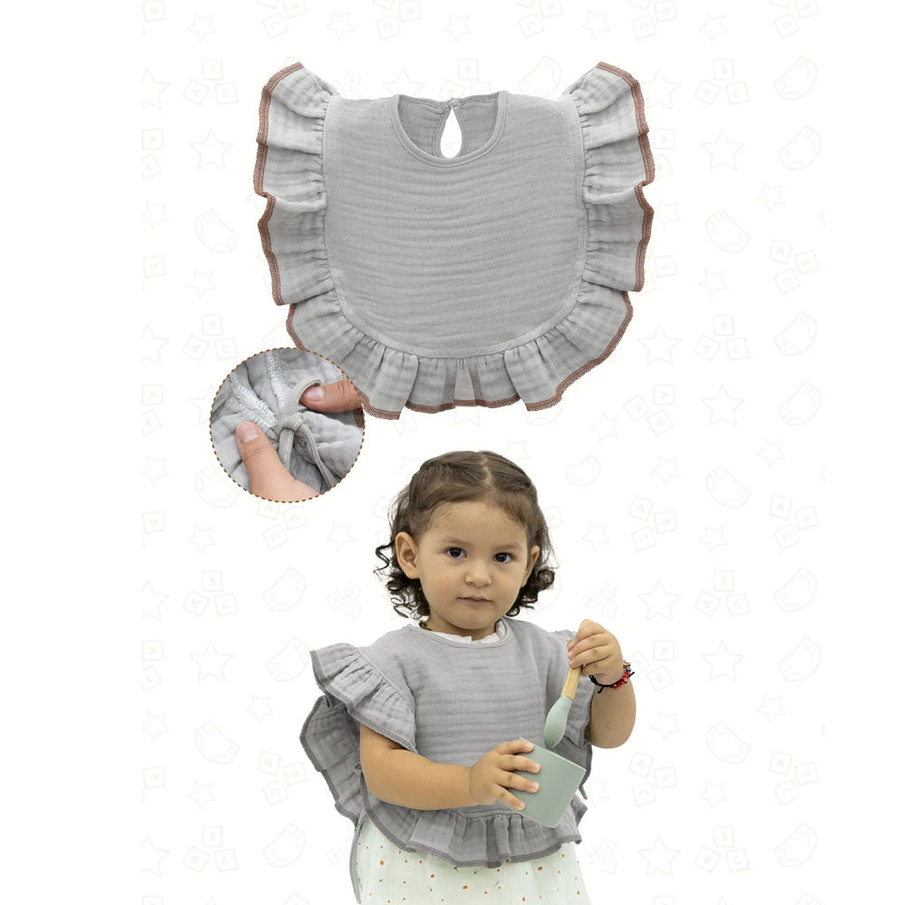 Lätzchen Ruffle Series - grau