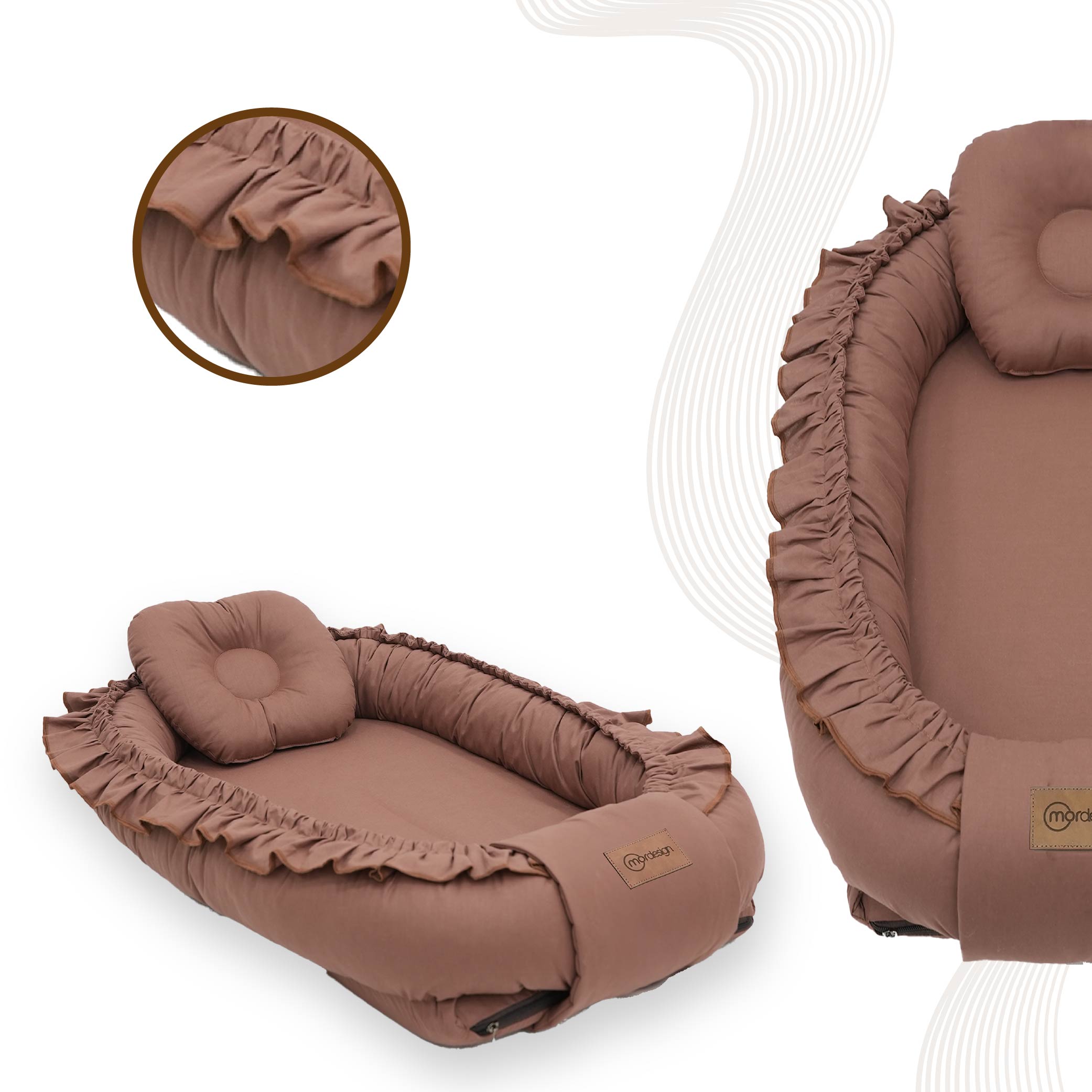Babynest Morremix Ruffle Series - braun