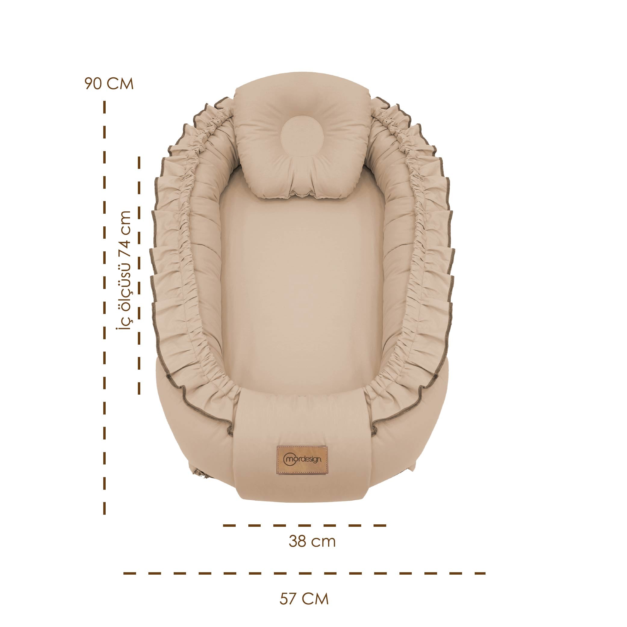 Babynest Morremix Ruffle Series - cappuccino