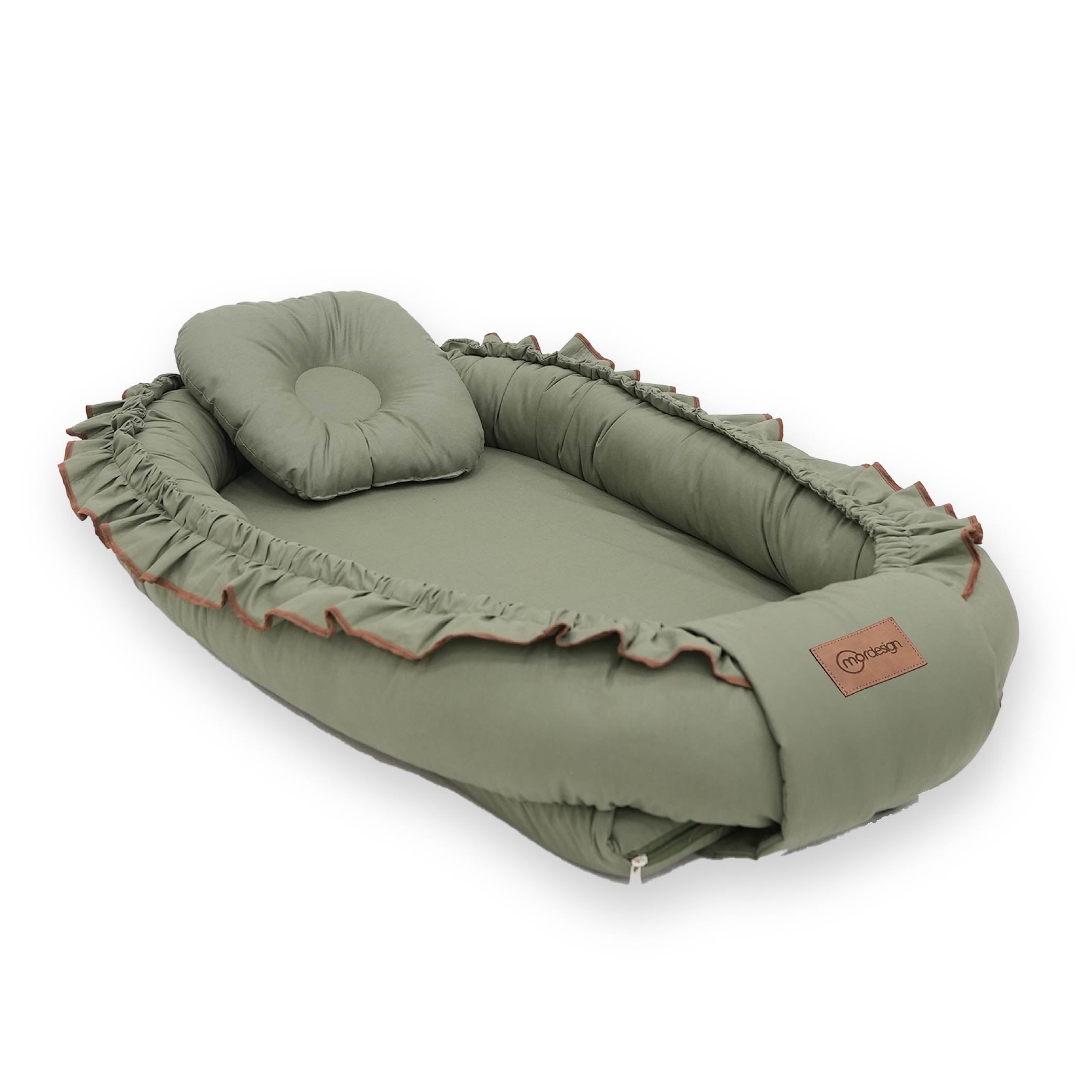 Babynest Morremix Ruffle Series - dunkelgrün