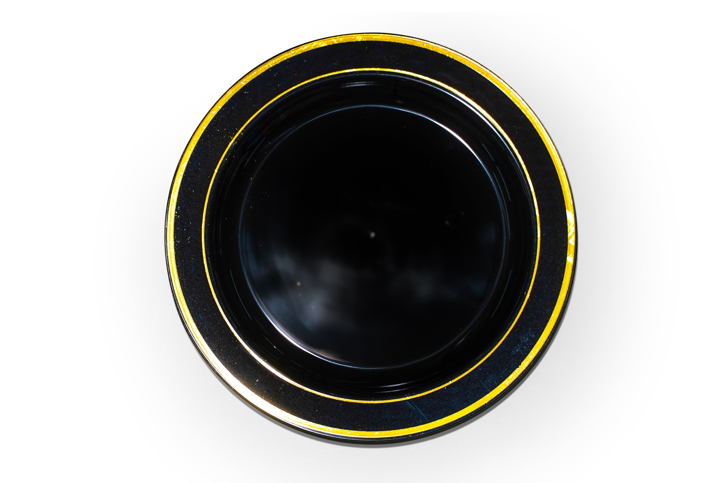 Partyteller 6er Set schwarz - gold