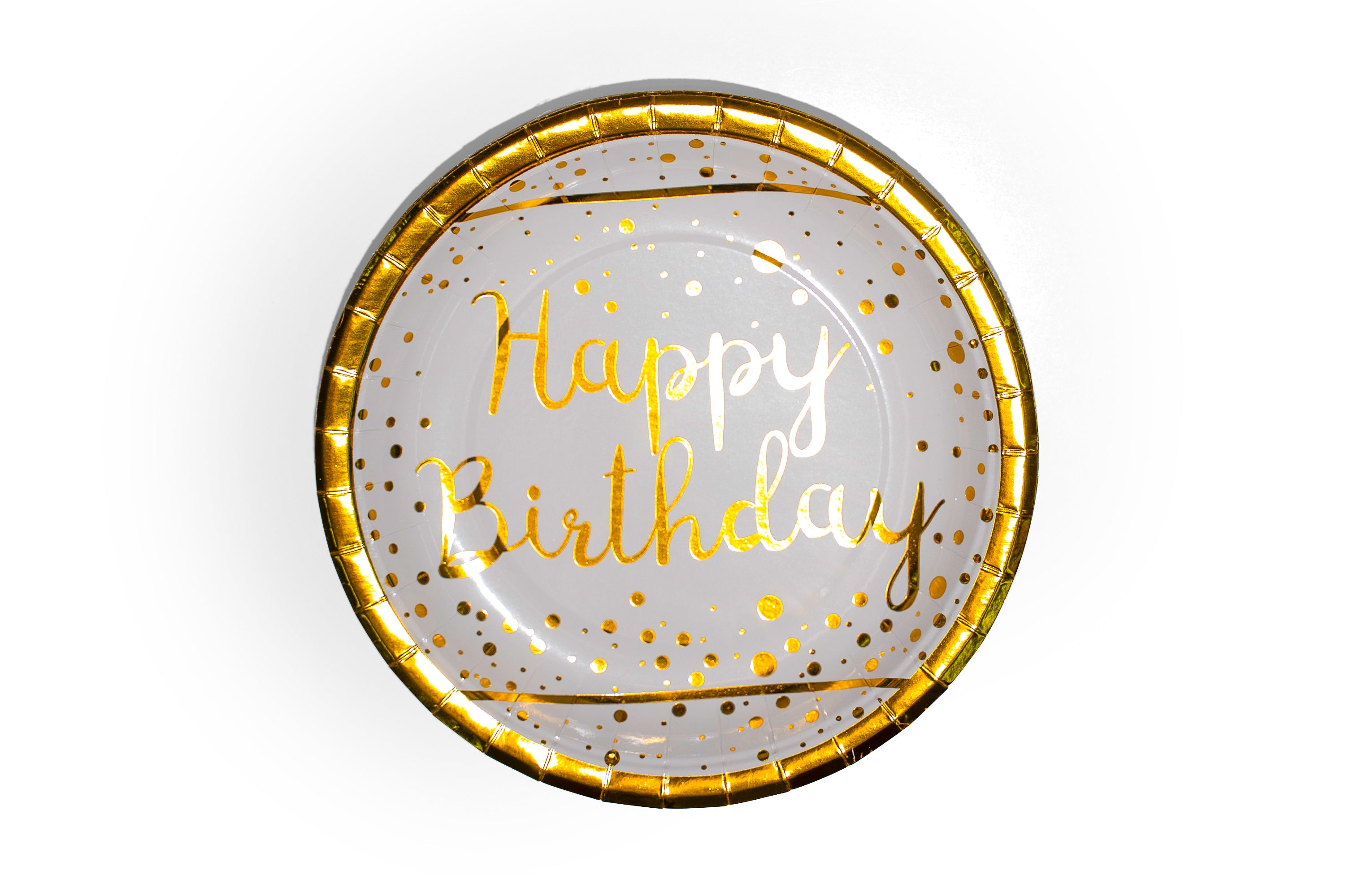 Happy Birthday Partyteller  6er Set - Gold