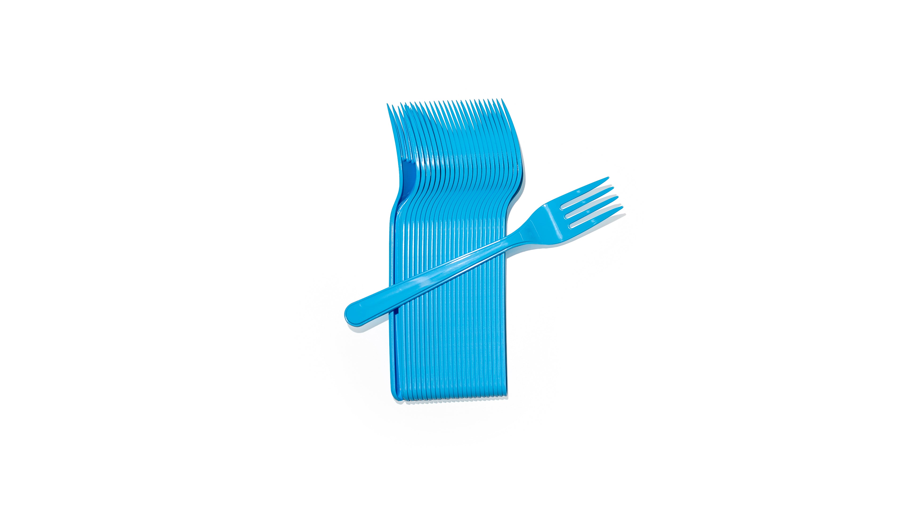Plastikgabel 25er Set - blau