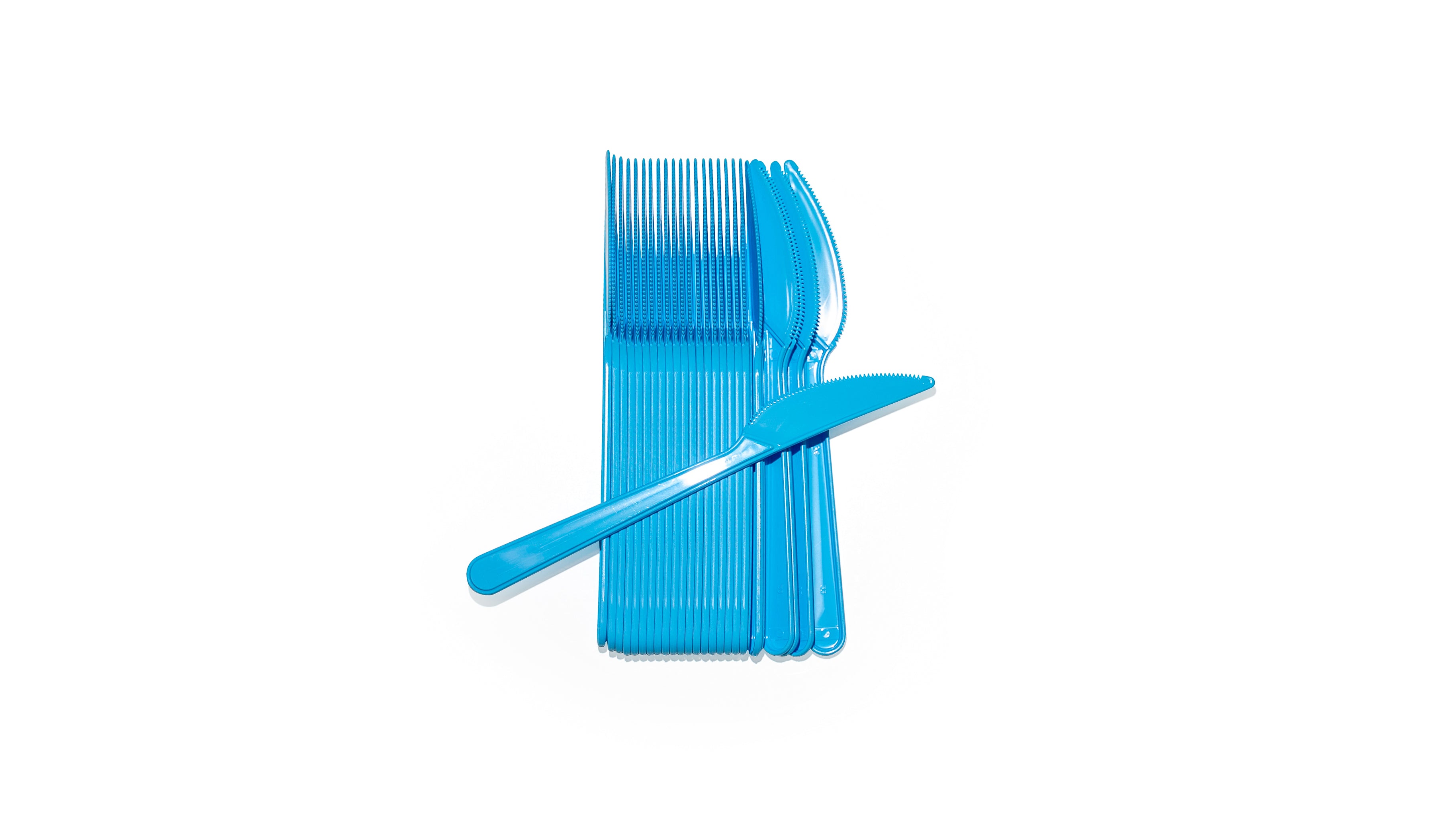 Plastikmesser 25er Set - blau