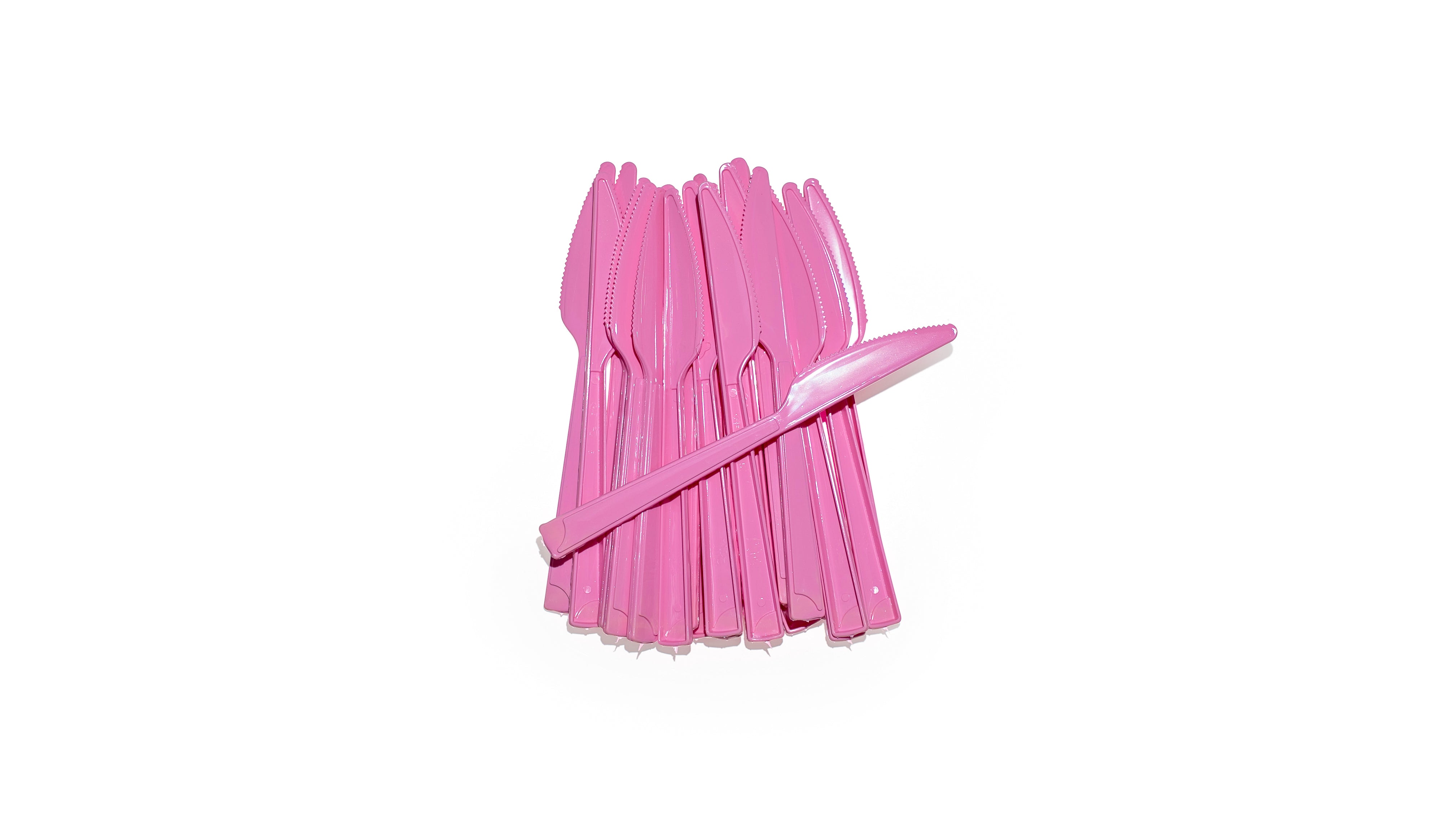 Plastikmesser 25er Set - pink