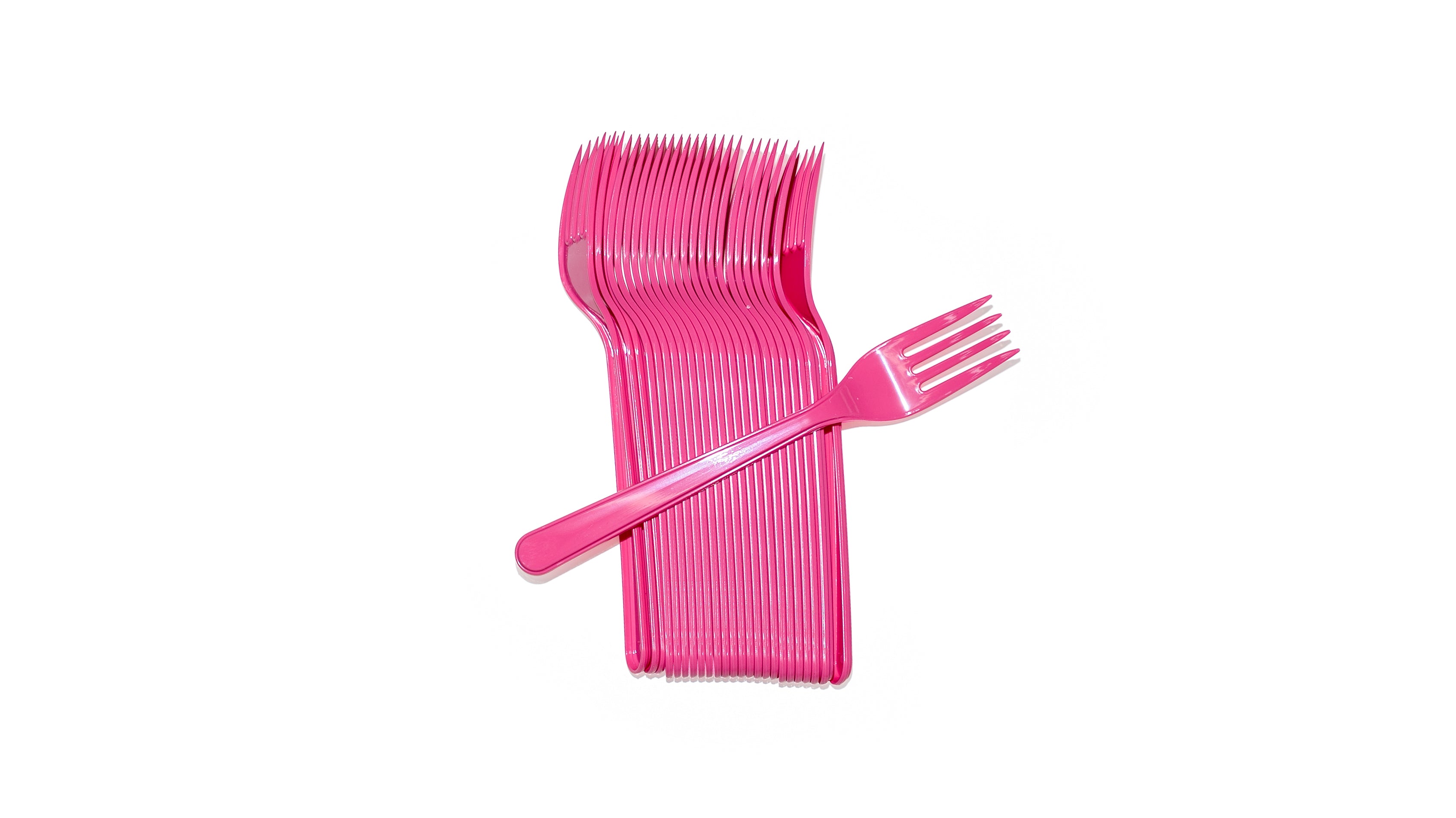 Plastikgabel 25er Set - pink