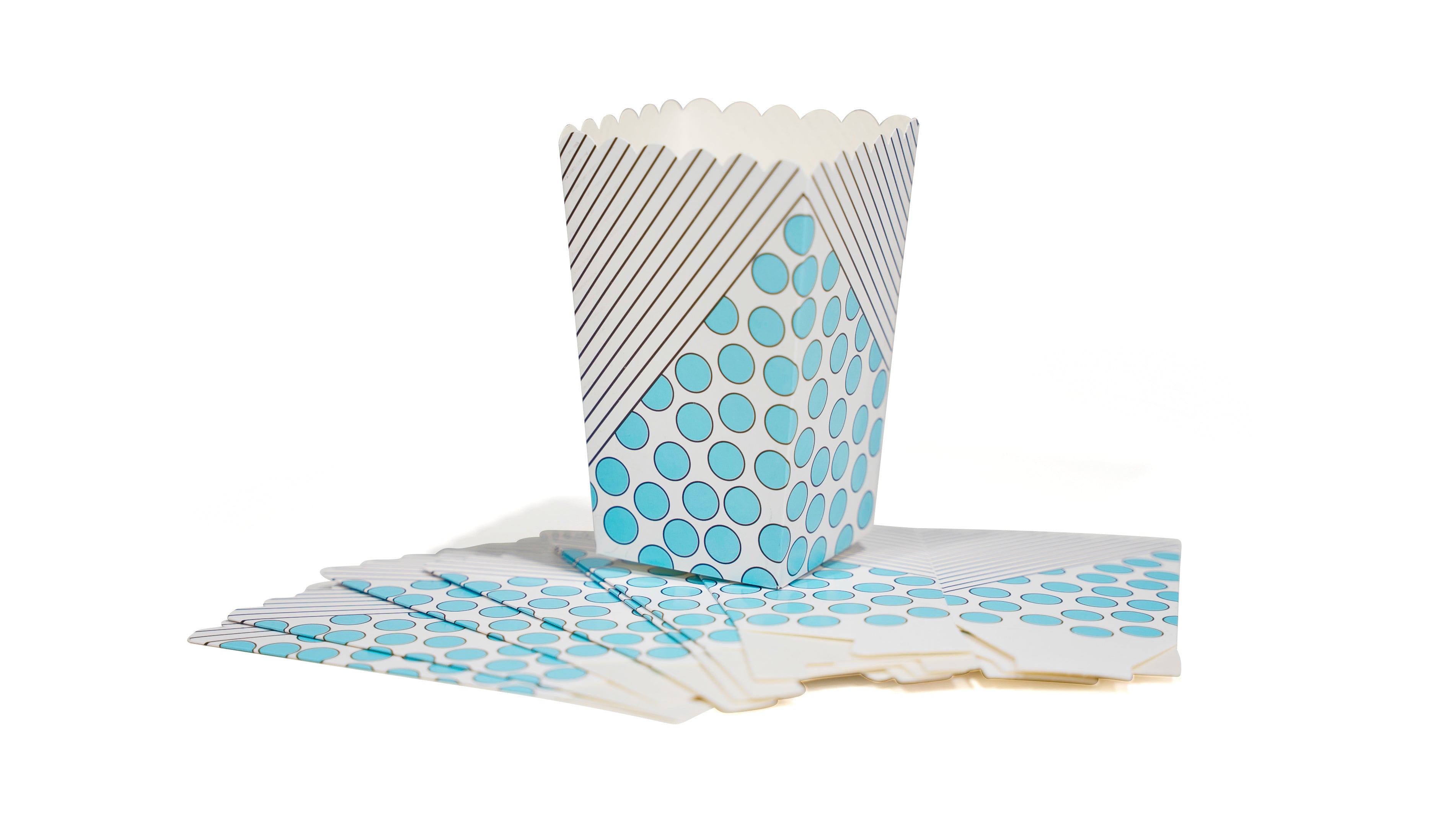 Popcorn Box für Geburtstagsparty - blau