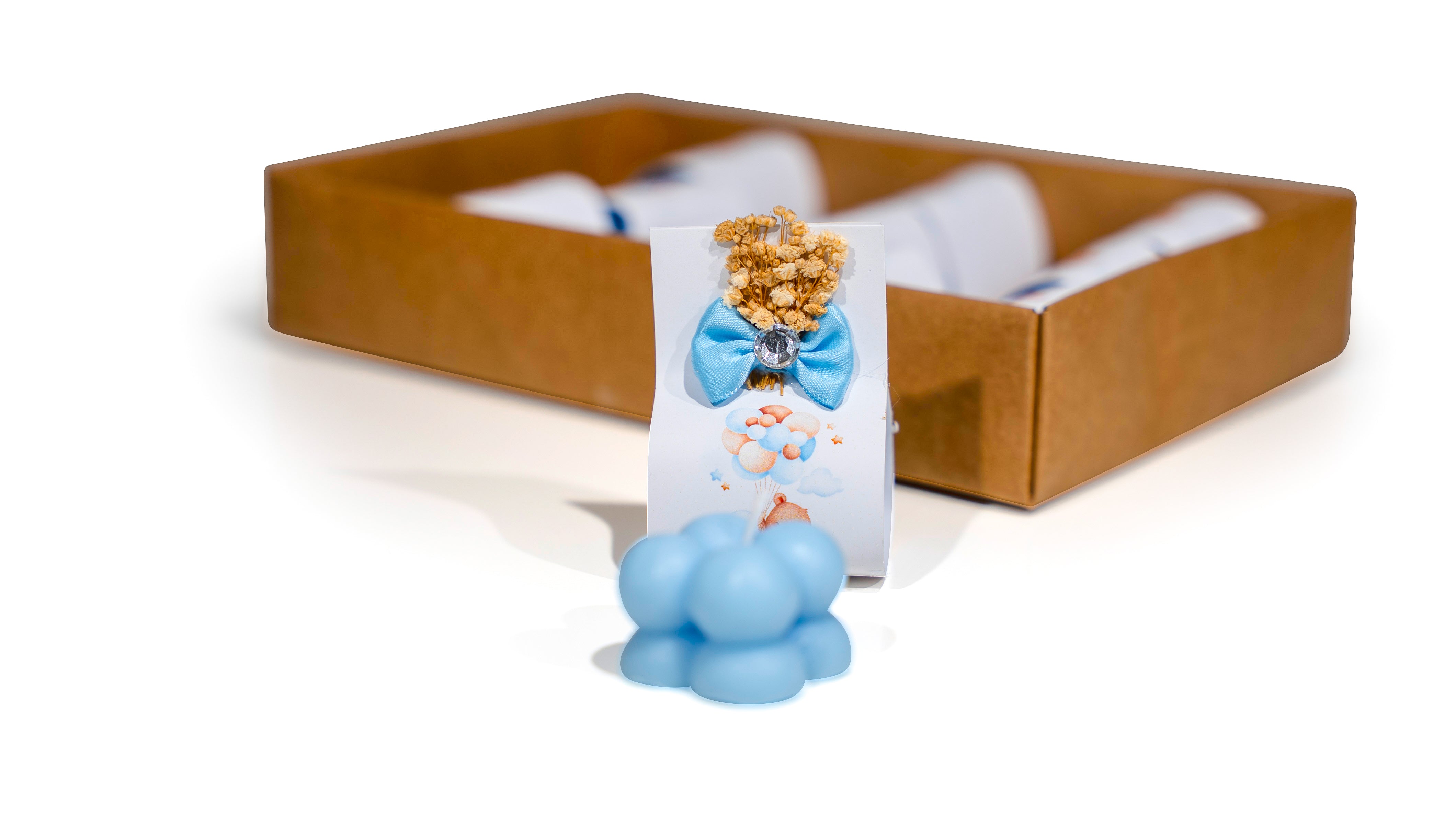 Kerzen Geschenk für Party 12er Set - blau