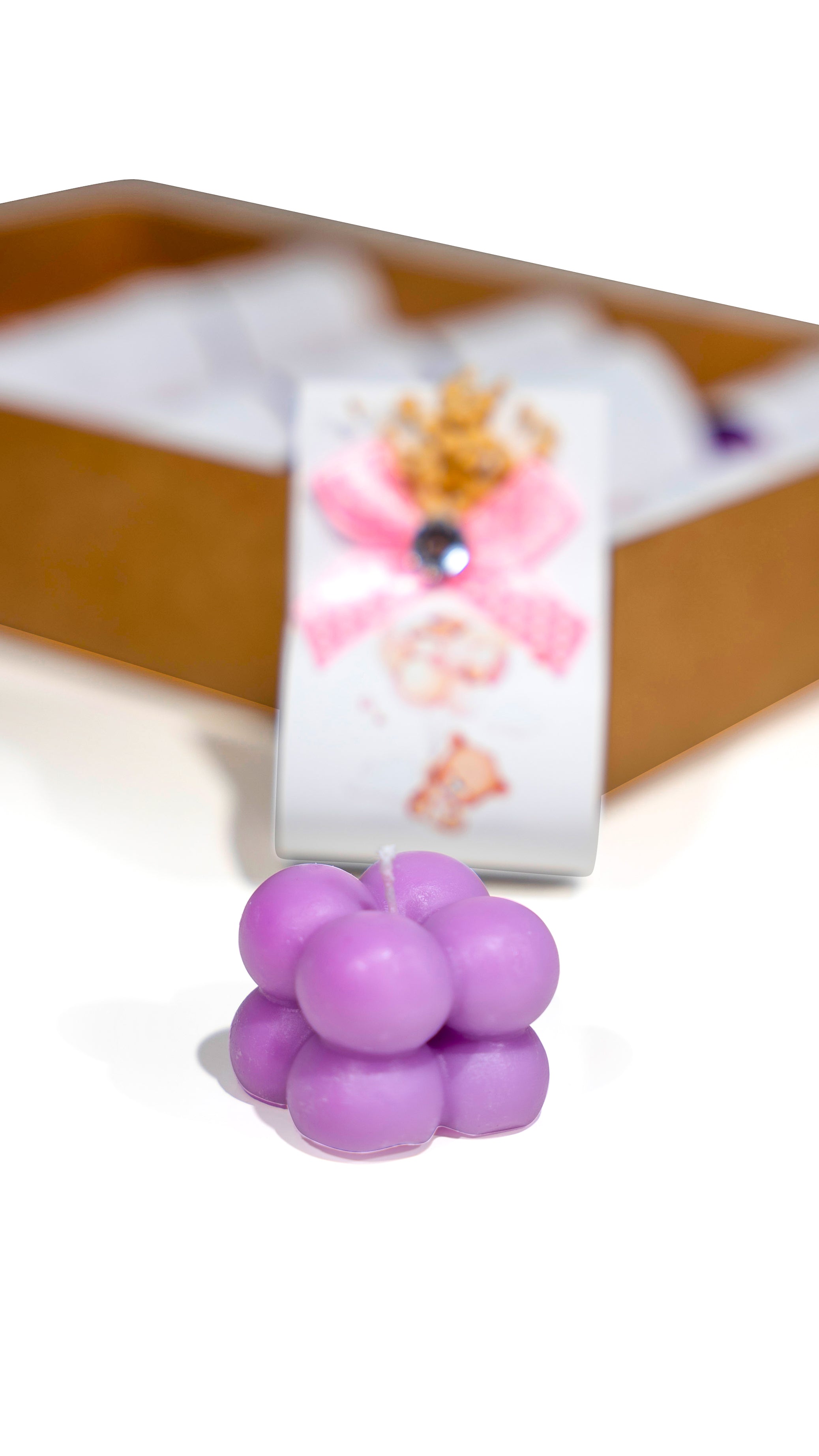 Kerzen Geschenk für Party 12er Set - lila