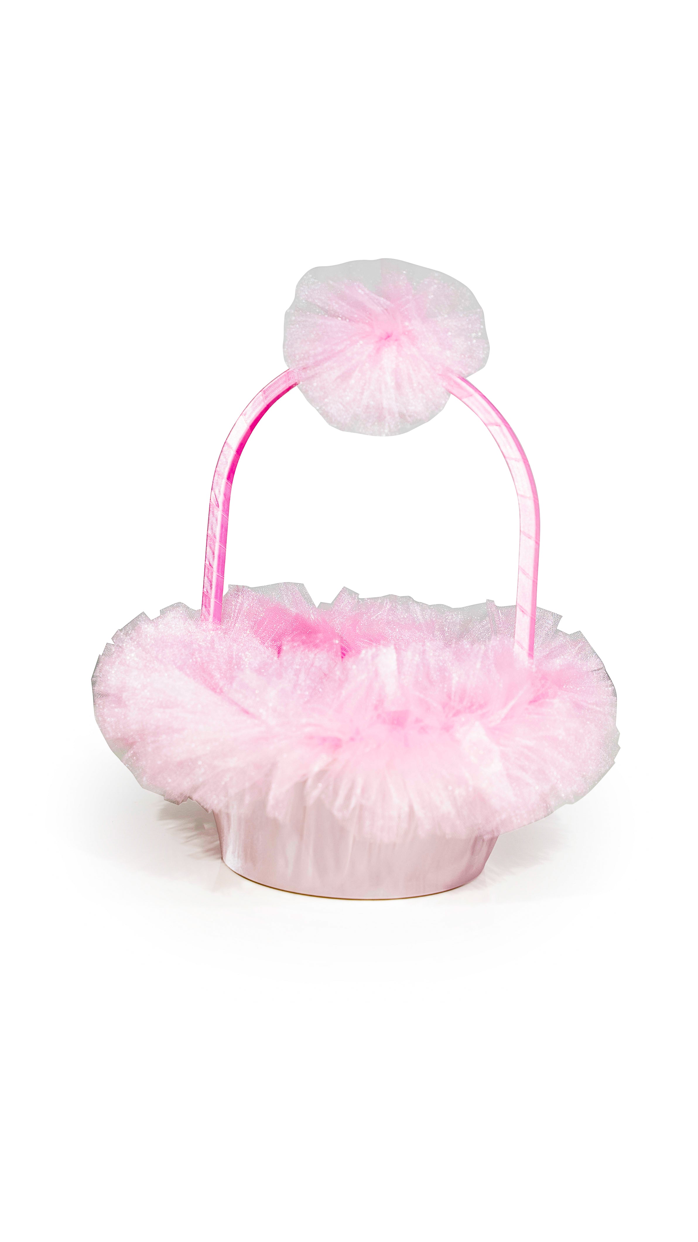 Korb für Baby Shower - pink