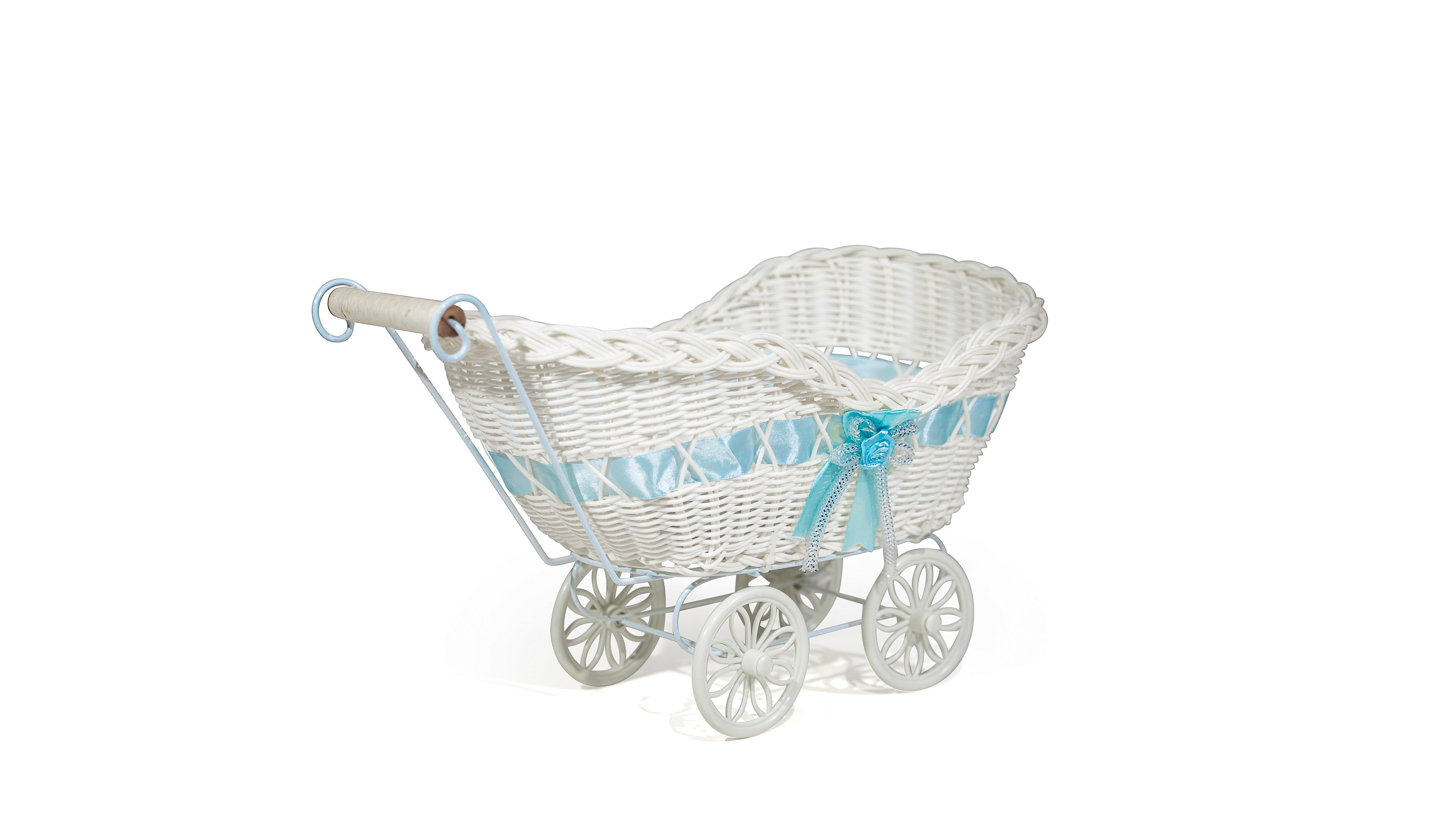 Mini-Kinderwagen für Babyparty - blau