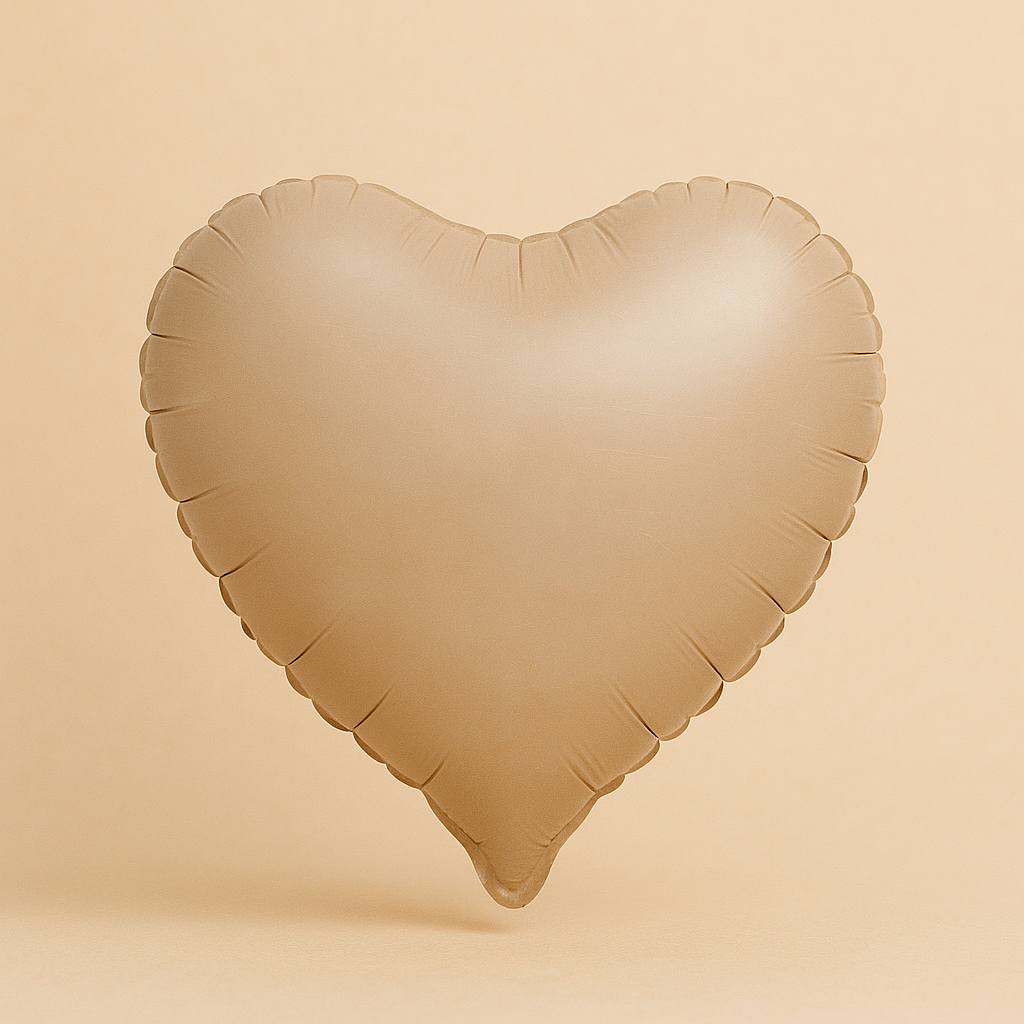 Herz Ballon Beige 45 cm