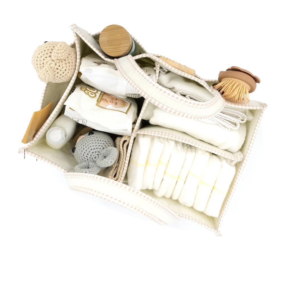 Tragbare Windel- & Pflegeaufbewahrung für Mutter & Kind - beige
